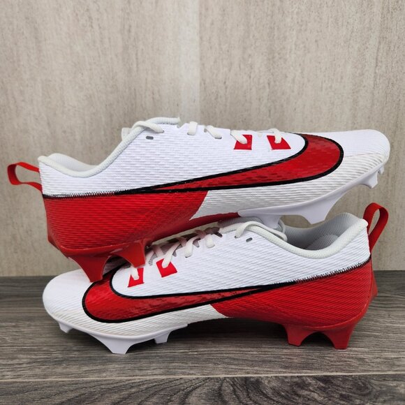 Nike Vapor Edge Speed 360 2 Size 13 Mens White University Red Football Cleats - Picture 9 of 11